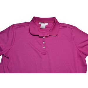 Nike Golf Dri-FIT Polo Shirt Womens Extra Large‎ XL Pink Short Sleeve Top Tennis